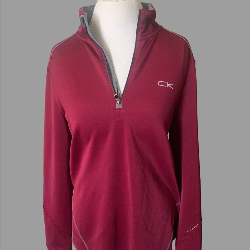 Calvin Klein Burgundy Pullover - image 2
